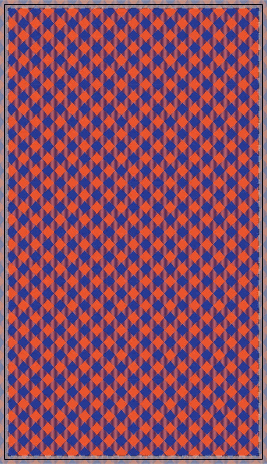 Tablecloth | Bright Blue & Orange | Gingham