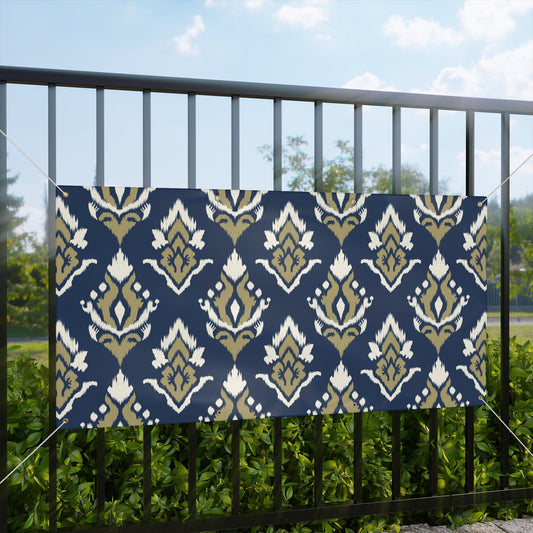 Banner | Gold & Blue | Ikat