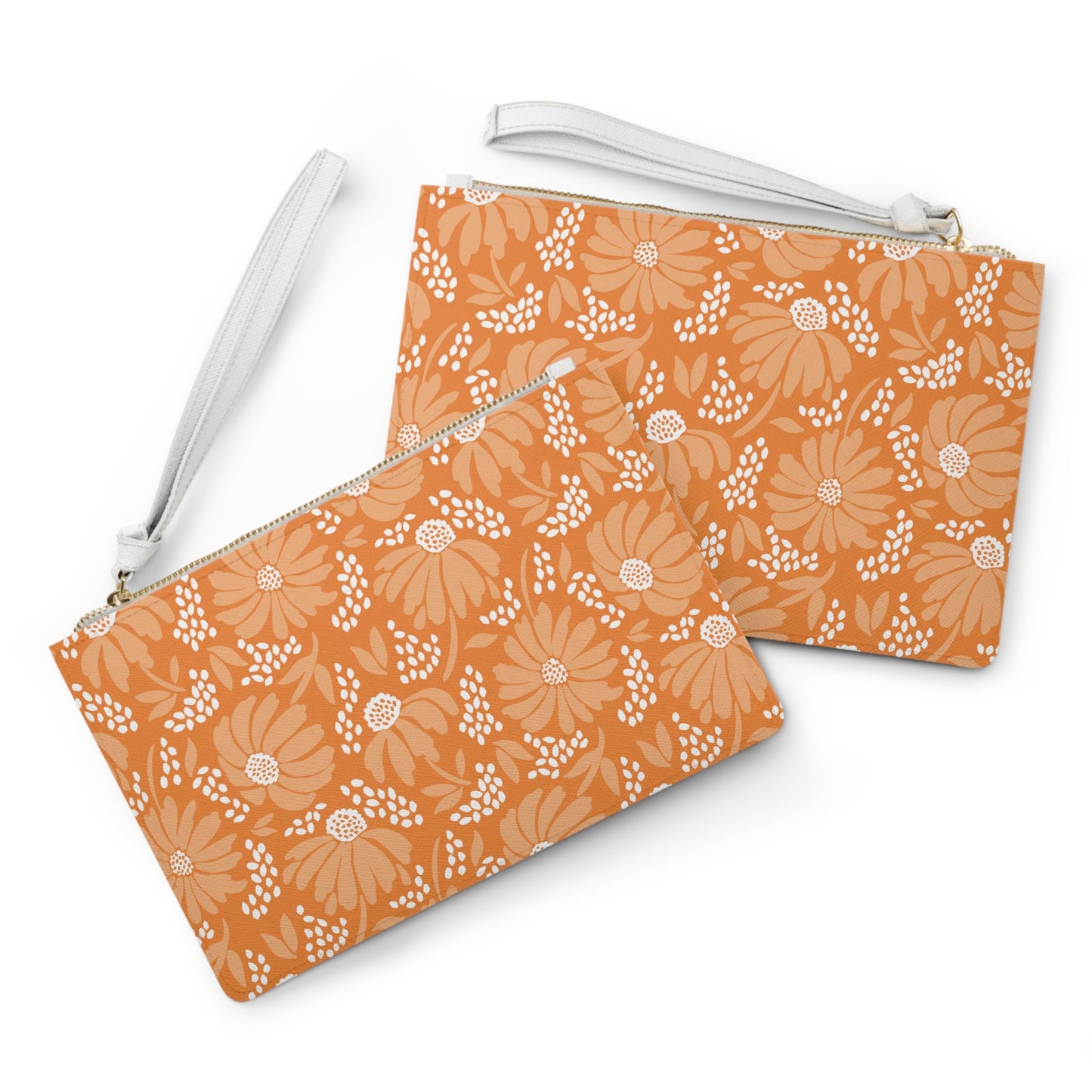 Clutch Bag | Orange & White | Bellis