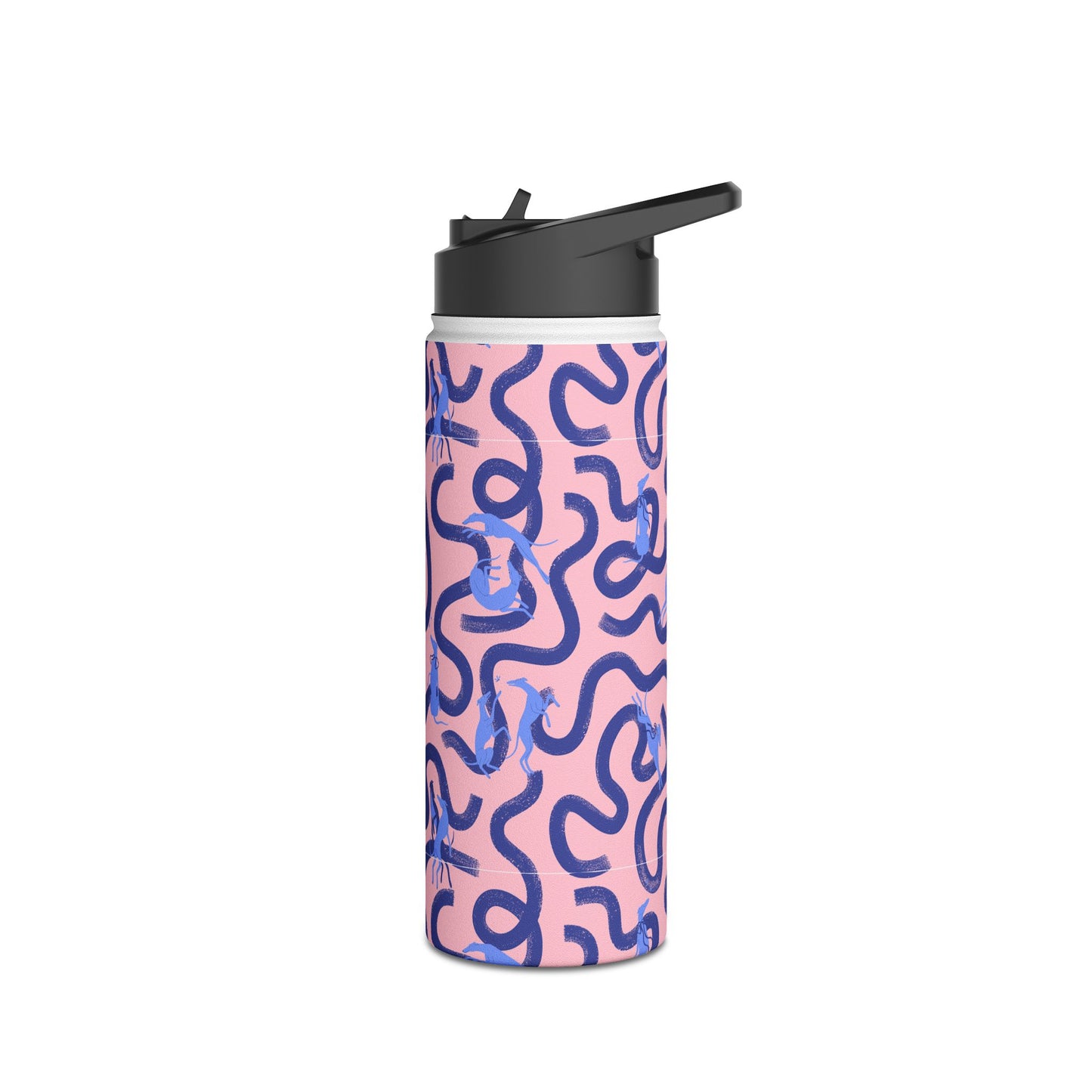 Insulated Water Bottle | Greyhounds | Pink Ribbon