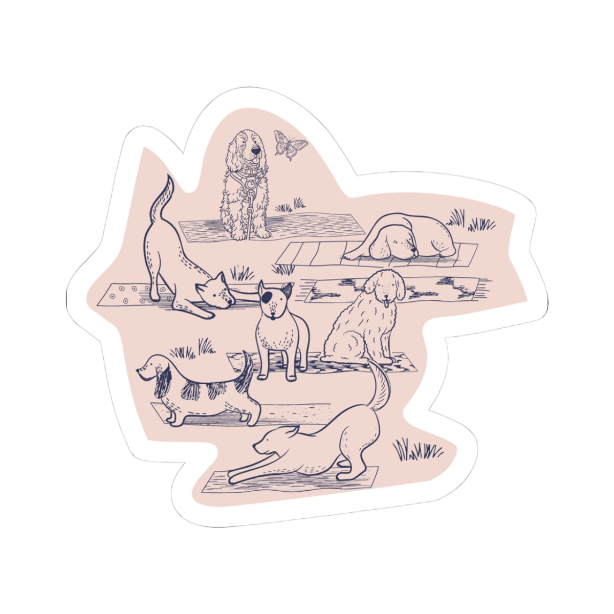 NYP Sticker | Dog Yoga | Color