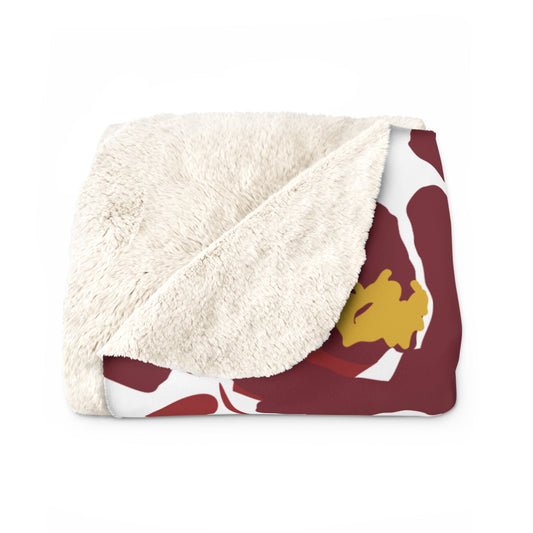 Sherpa Blanket | Red & Yellow | Poppy