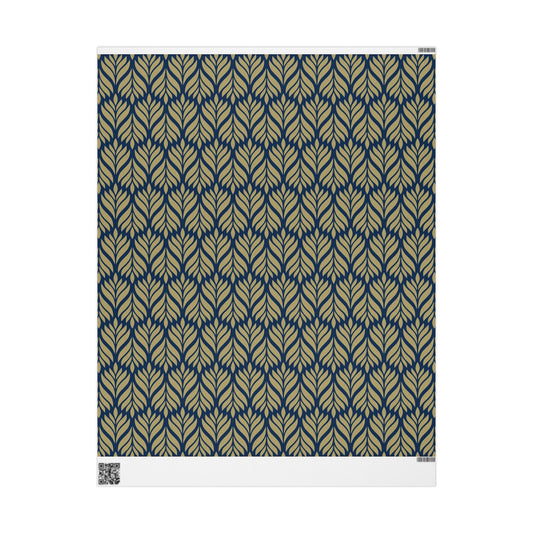 Gift Wrap | Blue & Gold | Palm