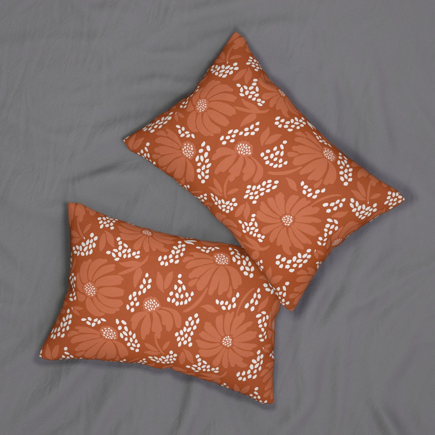 Pillow | Dark Orange & White | Bellis