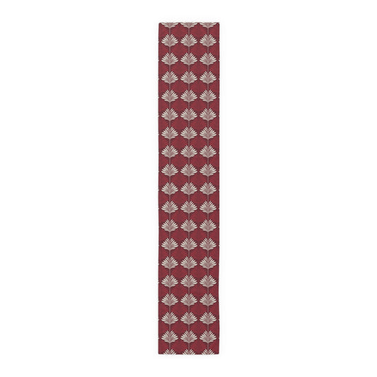 Table Runner | Maroon & White | Deco