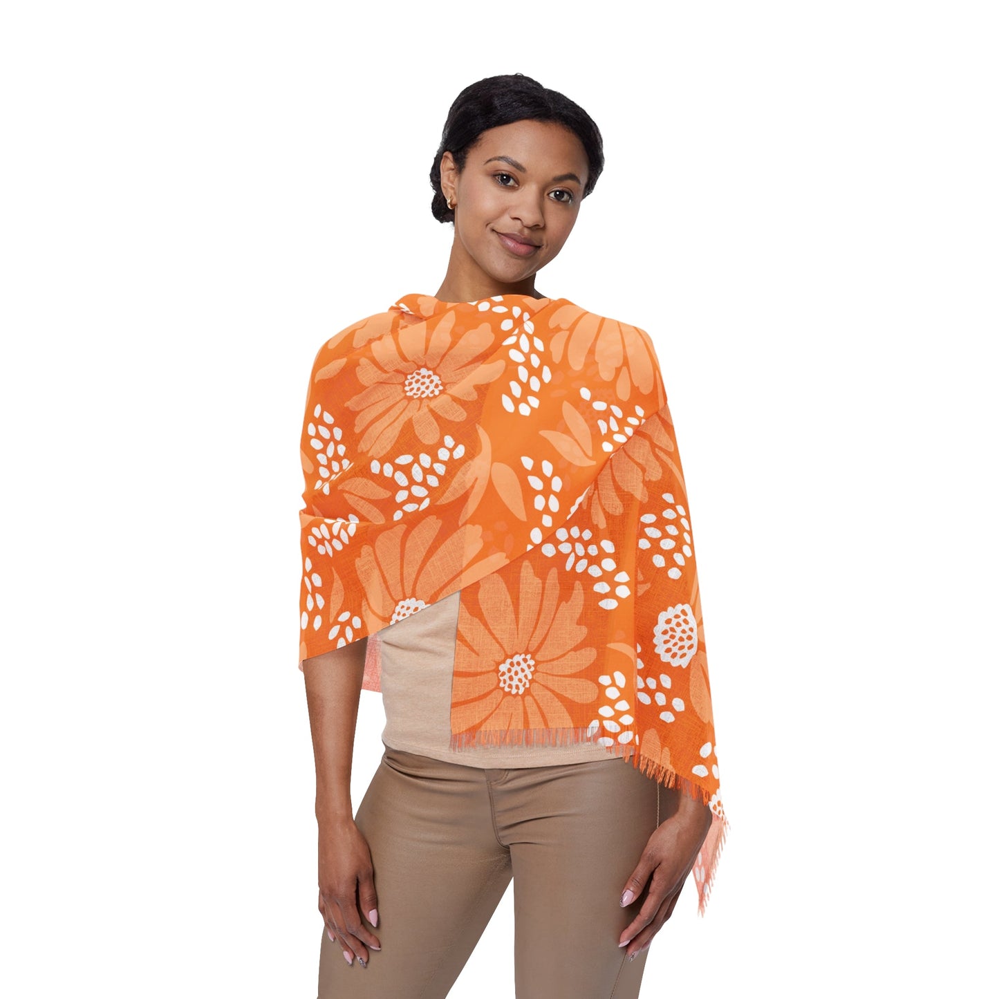 Scarf | Orange & White | Bellis
