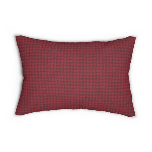 Pillow | Maroon & White | Houndstooth