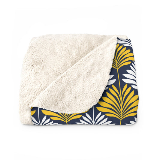 Sherpa Blanket | Yellow & Blue | Deco