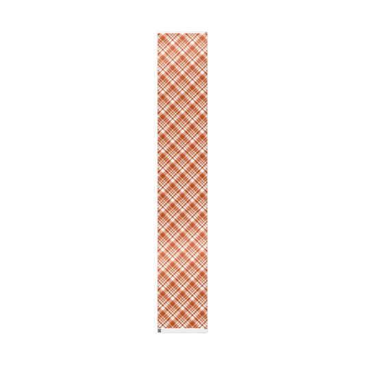 Gift Wrap | Dark Orange & White | Tartan