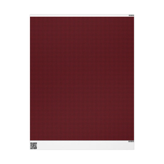 Gift Wrap | Red & Black | Houndstooth