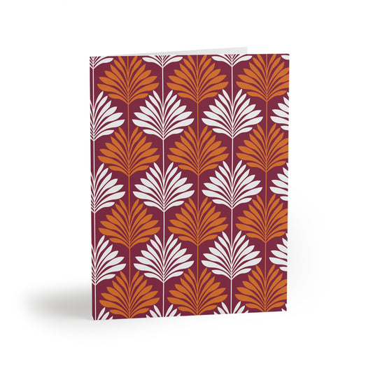Notecards | Maroon & Orange | Deco