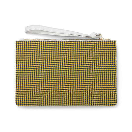 Clutch Bag | Yellow & Blue | Houndstooth