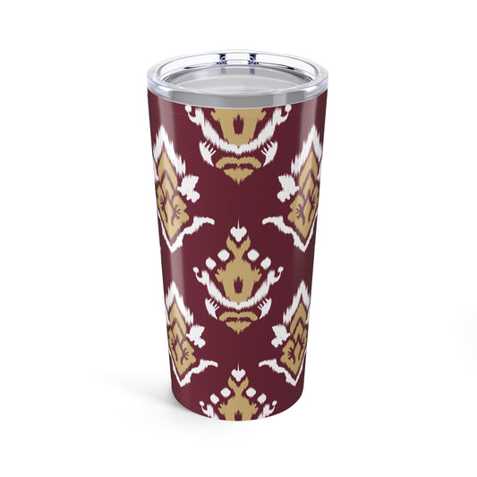 Tumbler | Maroon & Gold | Ikat