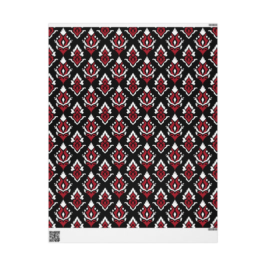Gift Wrap | Red & Black | Ikat