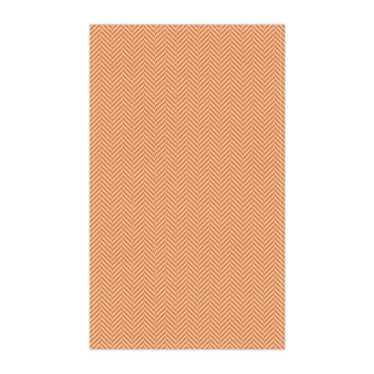 Tea Towels | Orange & White | Herringbone