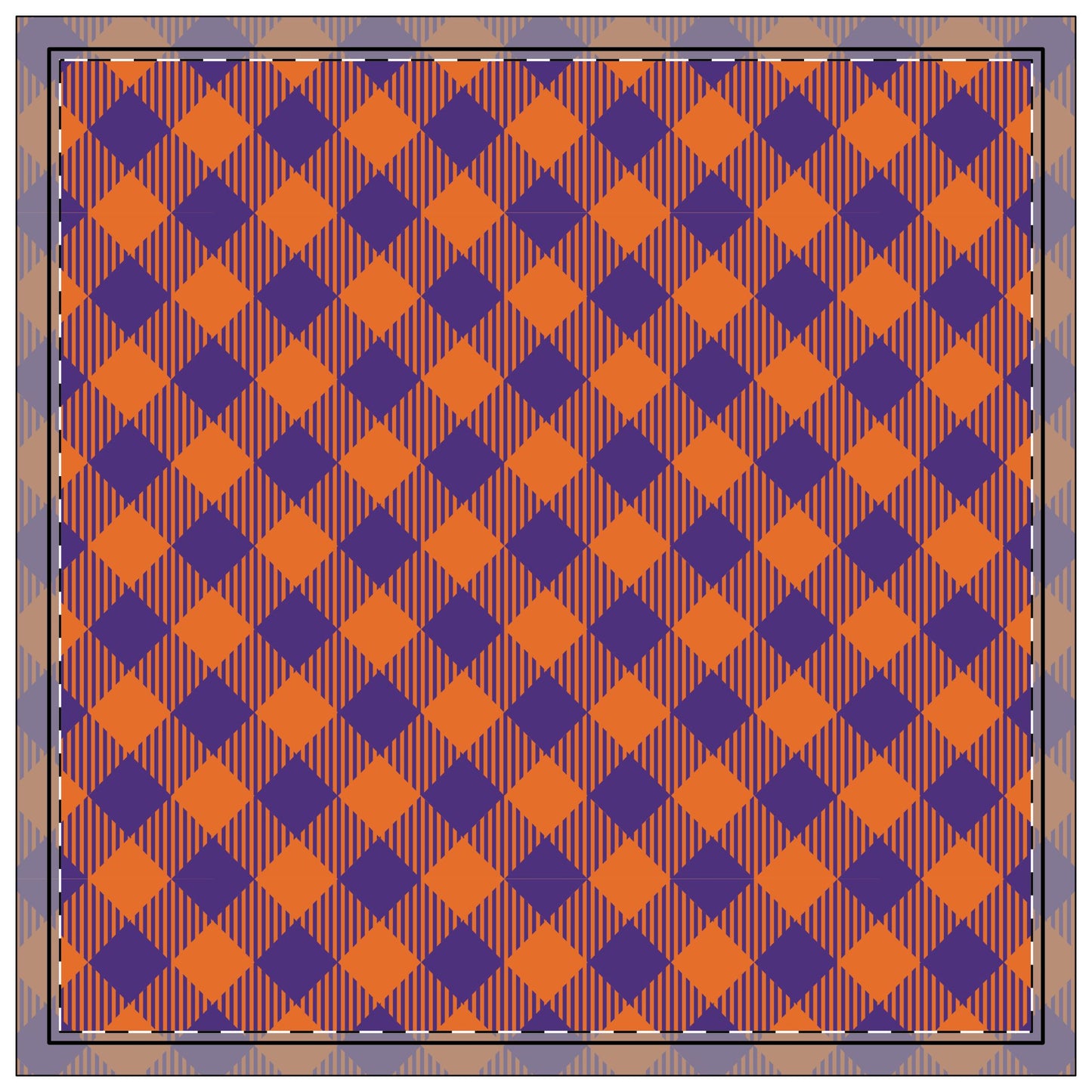 Napkin 4-set | Clemson, South Carolina | Gingham