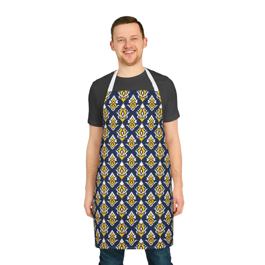 Apron | Yellow & Blue | Ikat