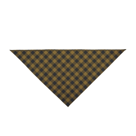 Pet Bandana | Black & Gold | Gingham