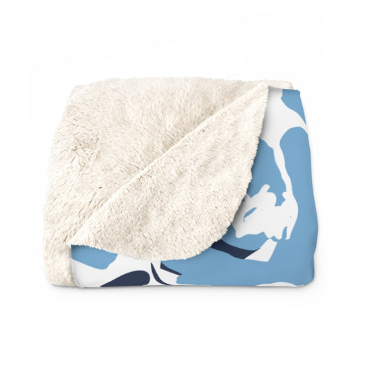 Sherpa Blanket | Light Blue & White | Poppy