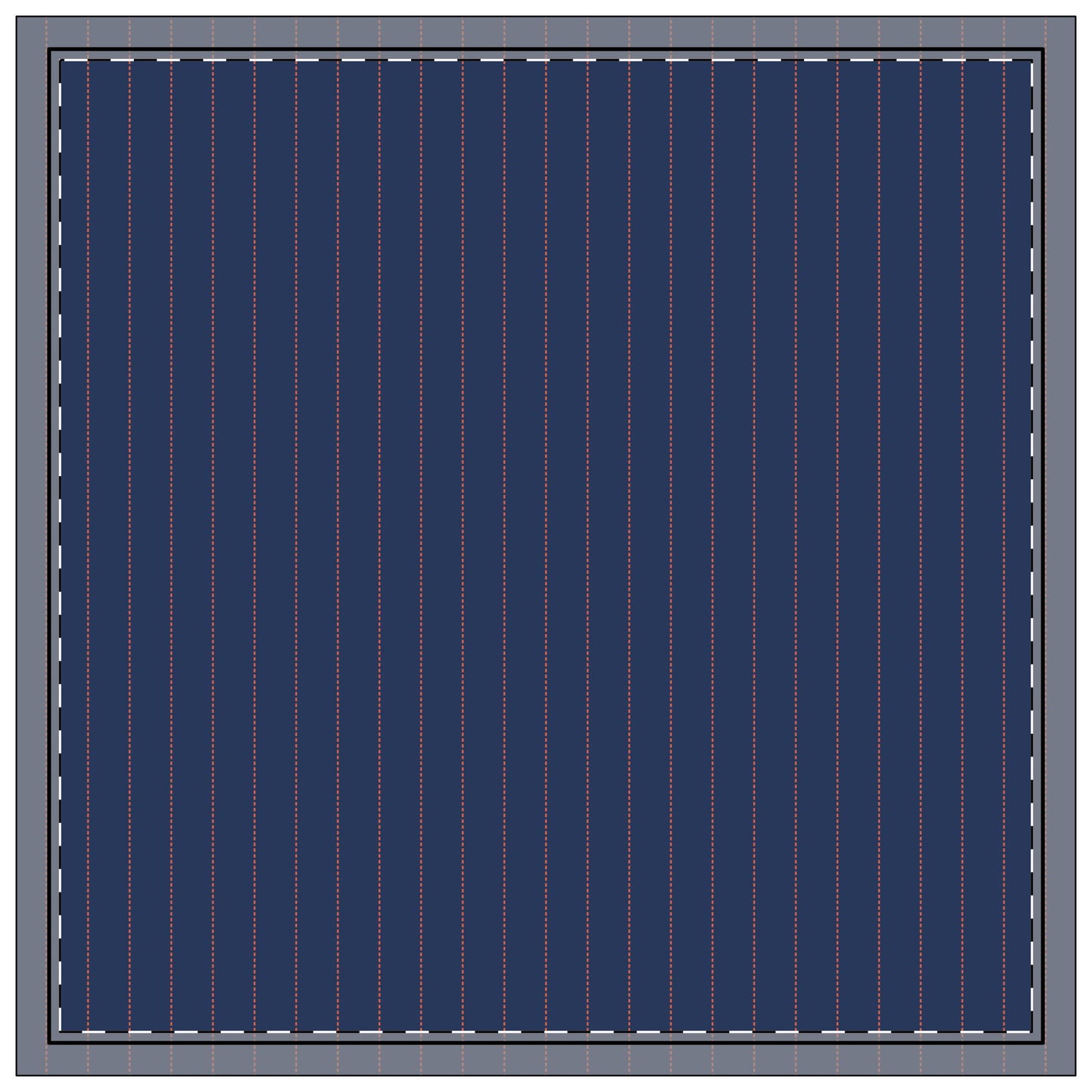 Napkin 4-set | Charlottesville, Virginia | Pinstripe