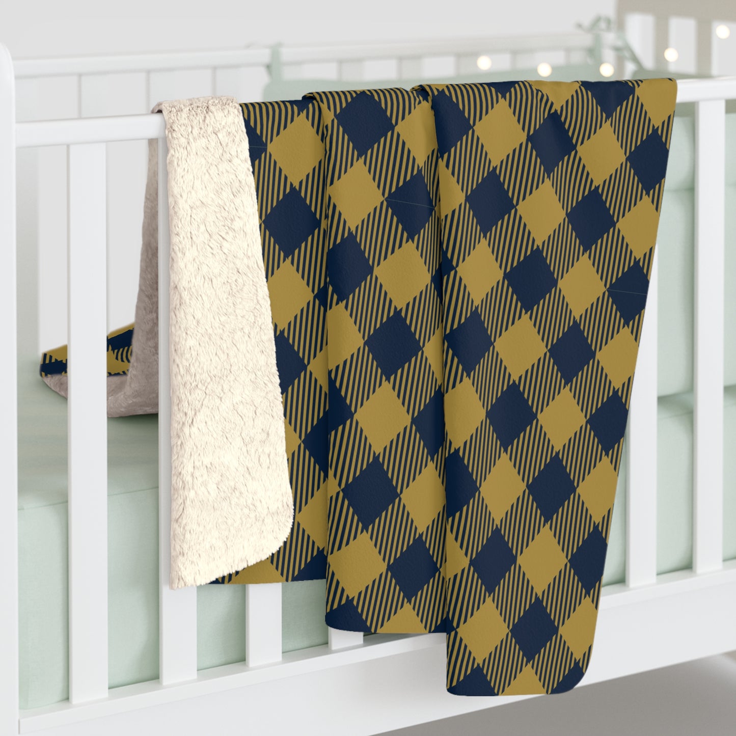 Sherpa Blanket | Notre Dame, Indiana | Gingham
