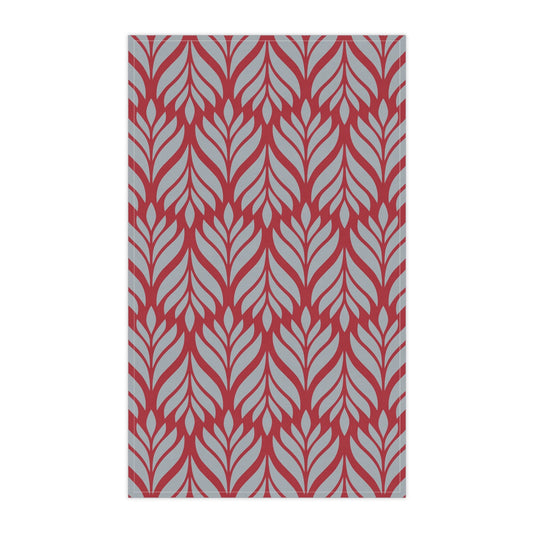 Tea Towels | Red & Gray | Palm