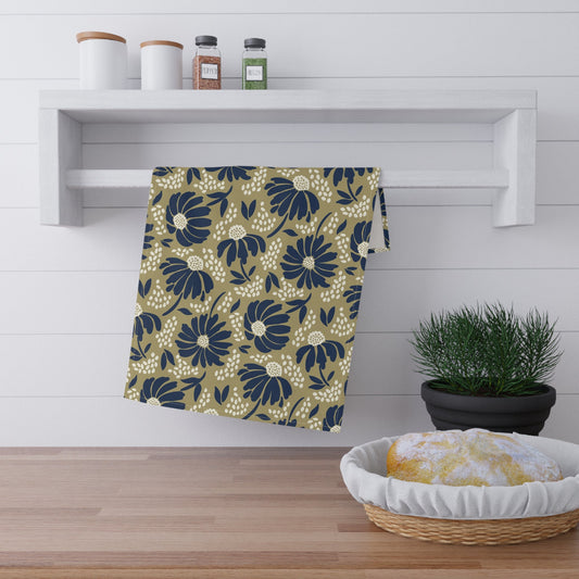 Tea Towel | Blue & Gold | Bellis