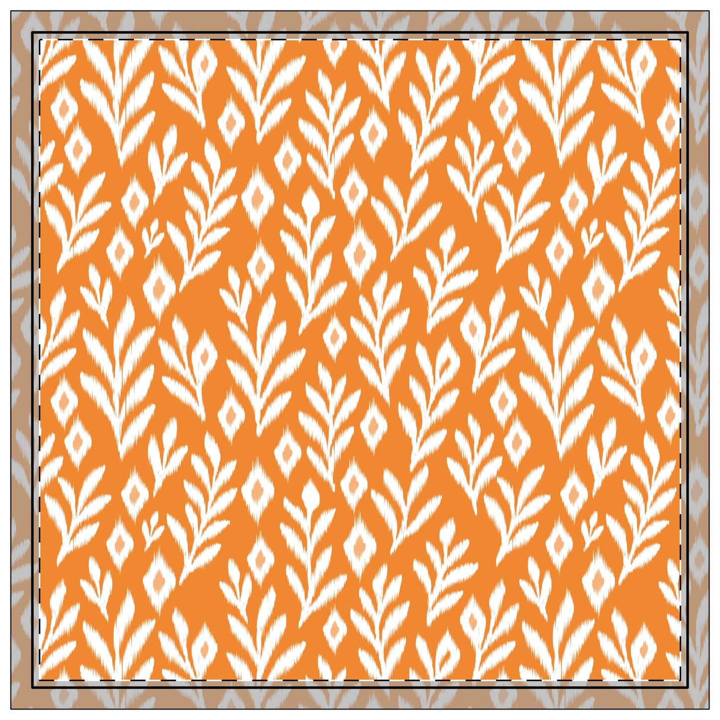 Napkin 4-set | Orange & White | Laurel