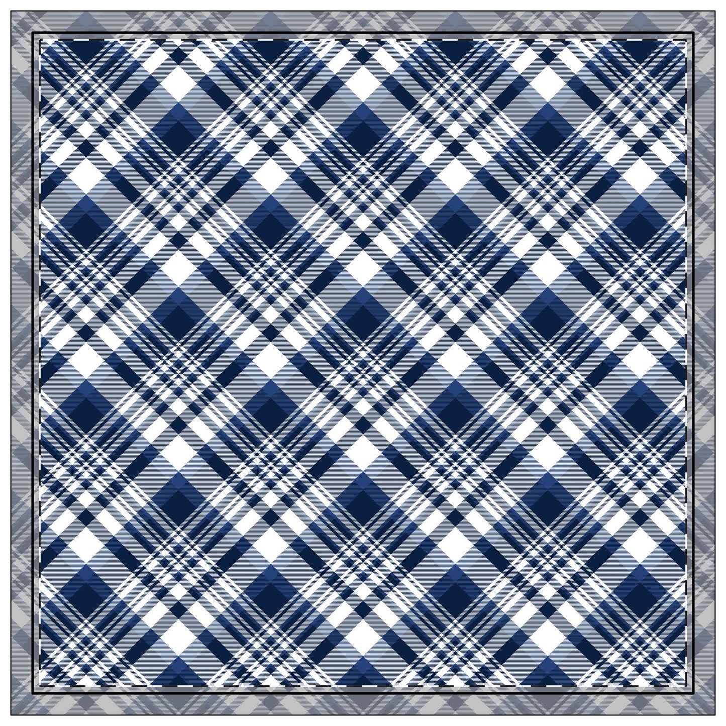 Napkin 4-set | Navy & White | Tartan