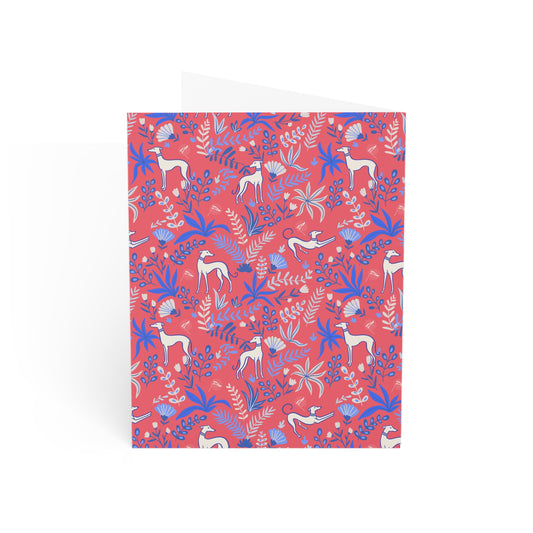 Monogram Notecards | Greyhounds | Pink Fern