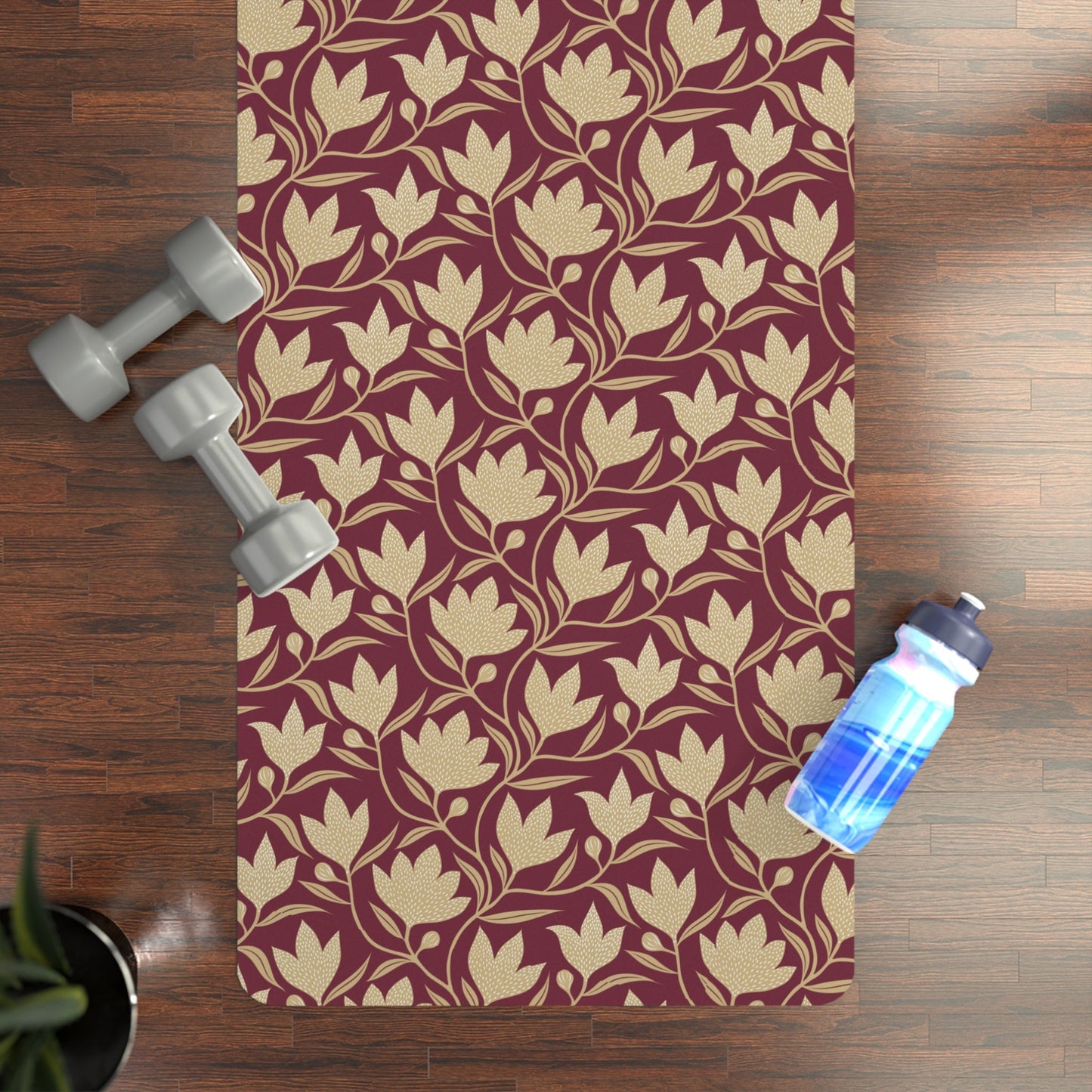 Yoga Mat | Maroon & Gold | Magnolia