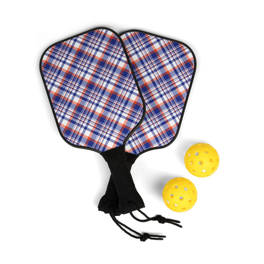 Pickleball Paddle Kit | Bright Blue & Orange | Tartan