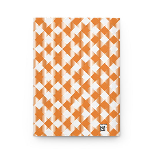 Hardcover Journal | Orange & White | Gingham