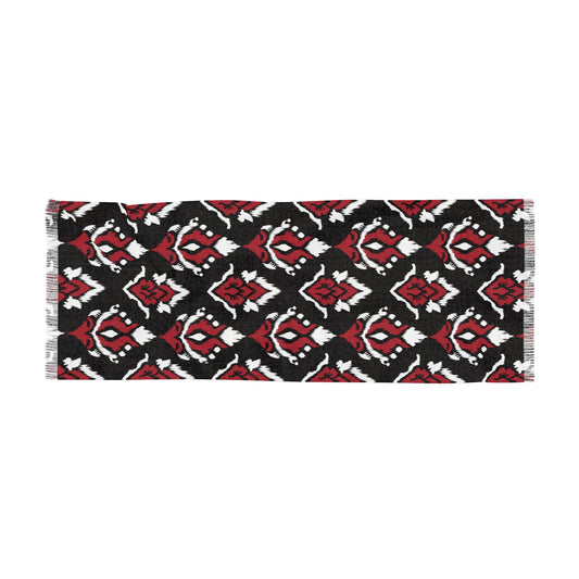 Scarf | Red & Black | Ikat