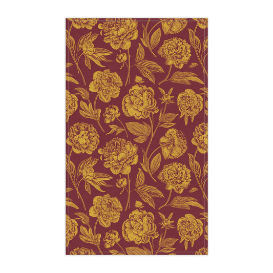 Tea Towels | Red & Yellow | Peony