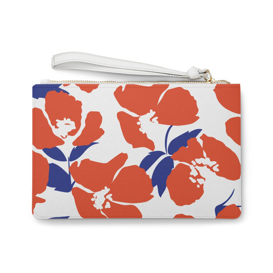 Clutch Bag | Bright Blue & Orange | Poppy
