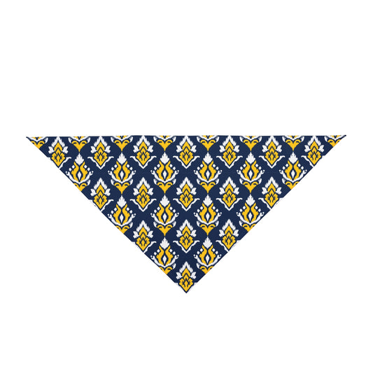 Pet Bandana | Yellow & Blue | Ikat