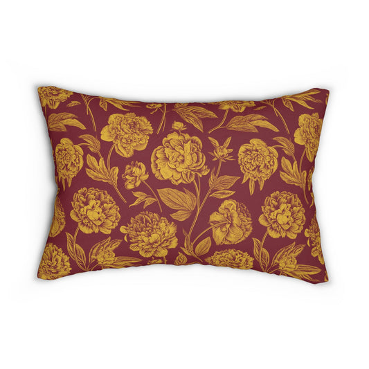 Pillow | Red & Yellow | Peony