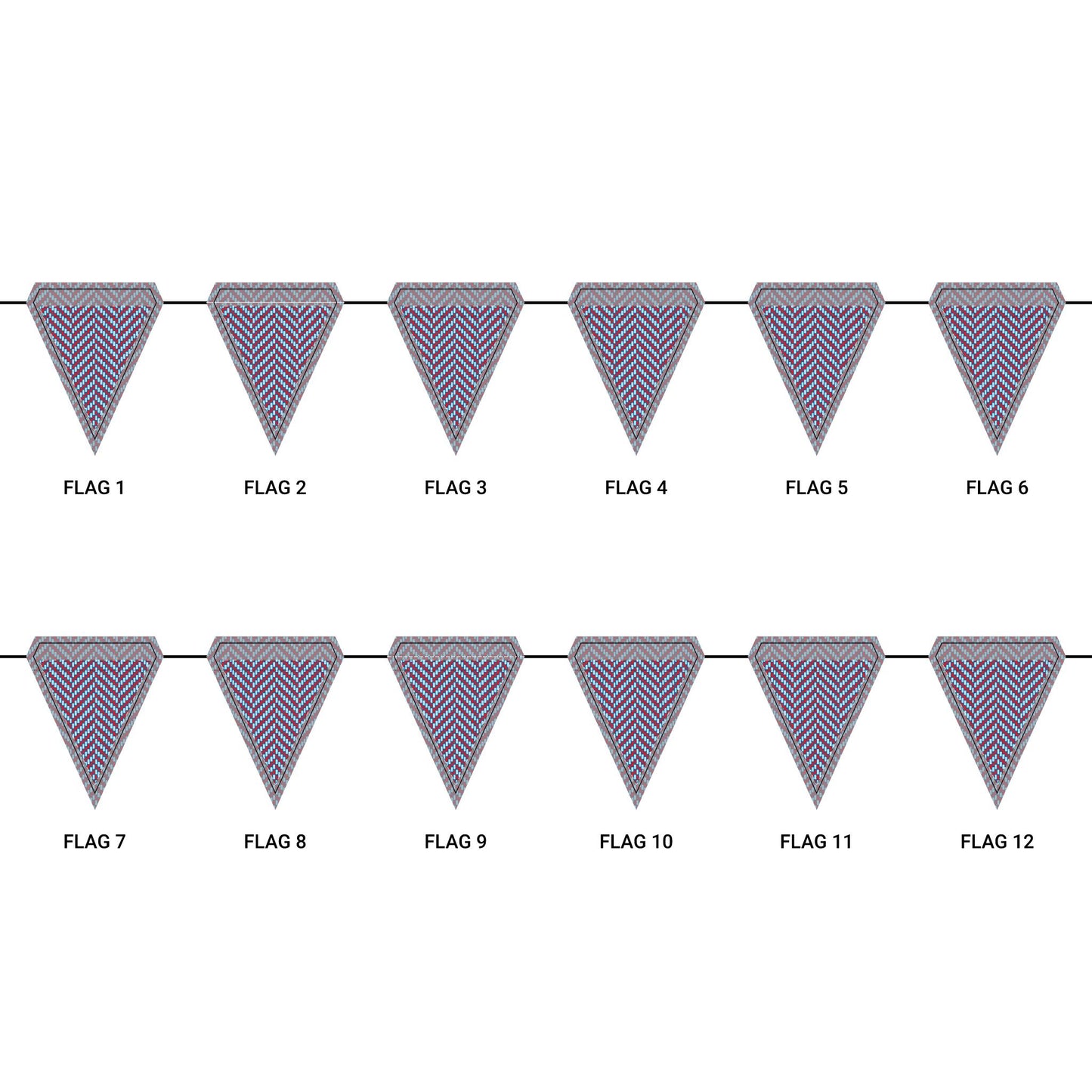 Flag Garland | Oxford, Mississippi | Herringbone