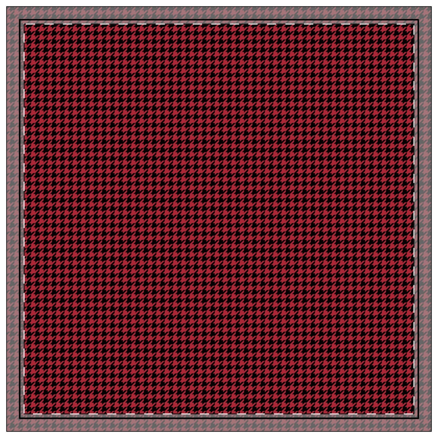 Napkin 4-set | Red & Black | Houndstooth