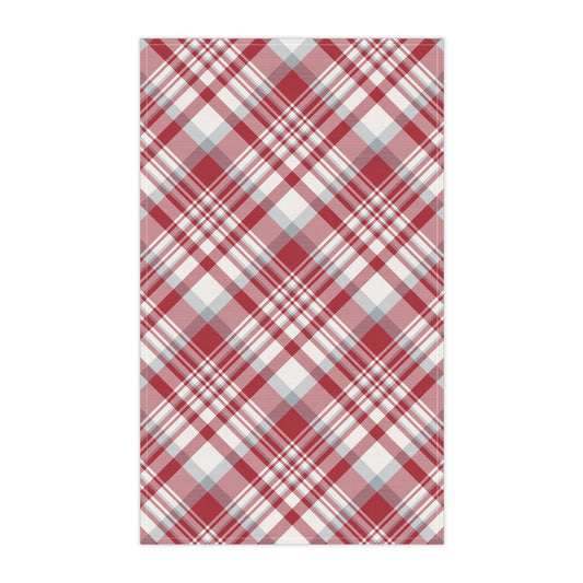 Tea Towels | Red & Gray | Tartan