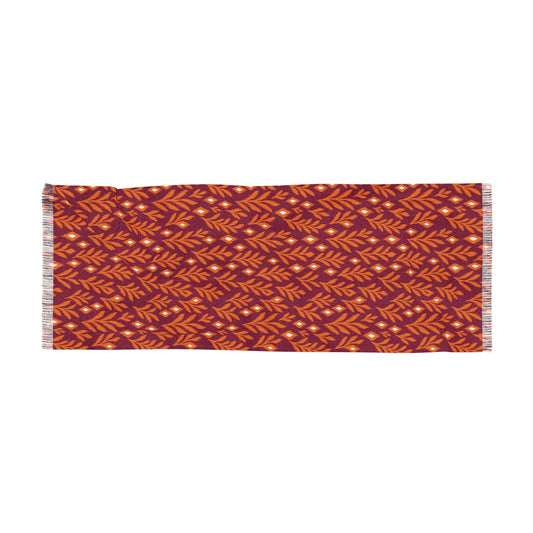 Scarf | Maroon & Orange | Laurel