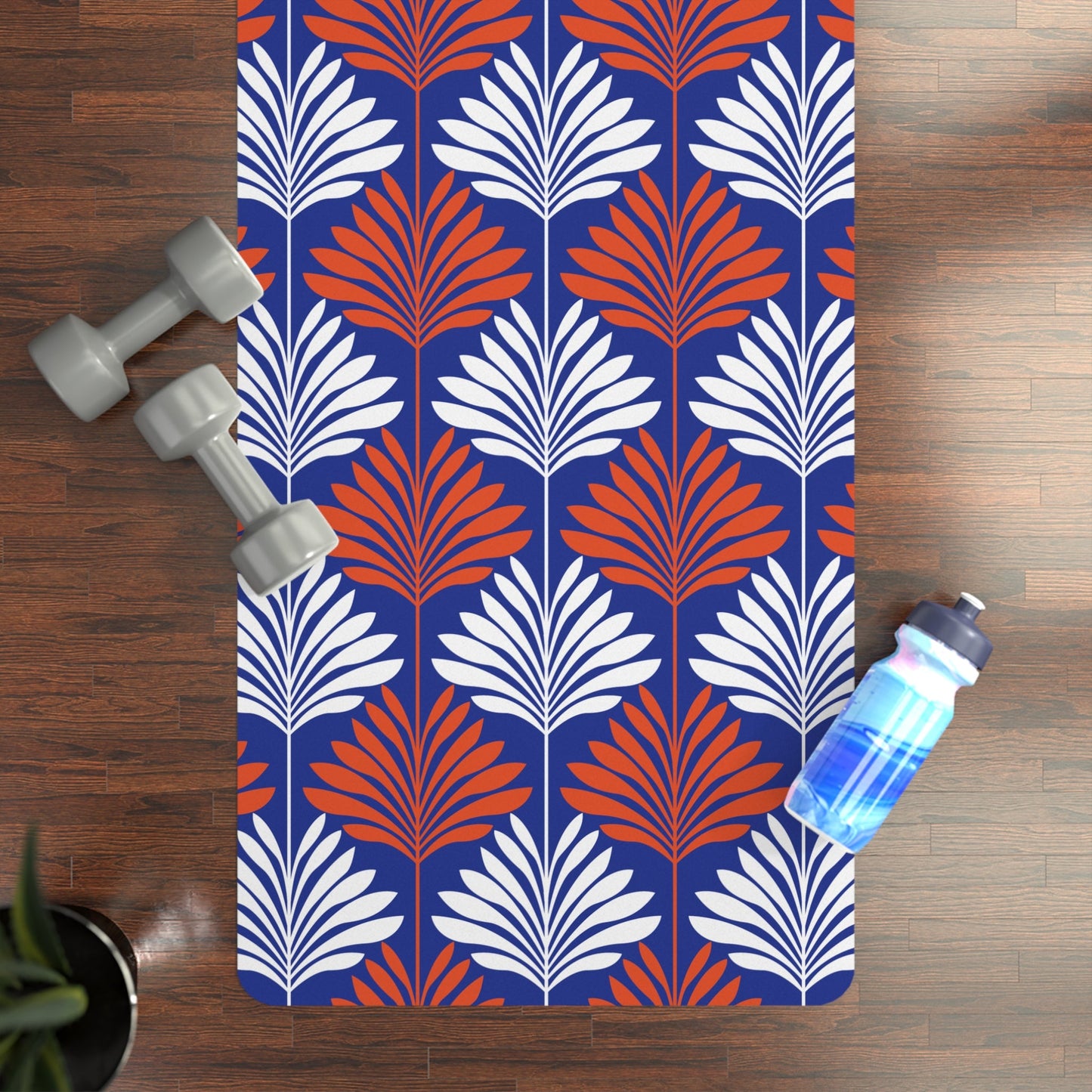 Yoga Mat | Bright Blue & Orange | Deco