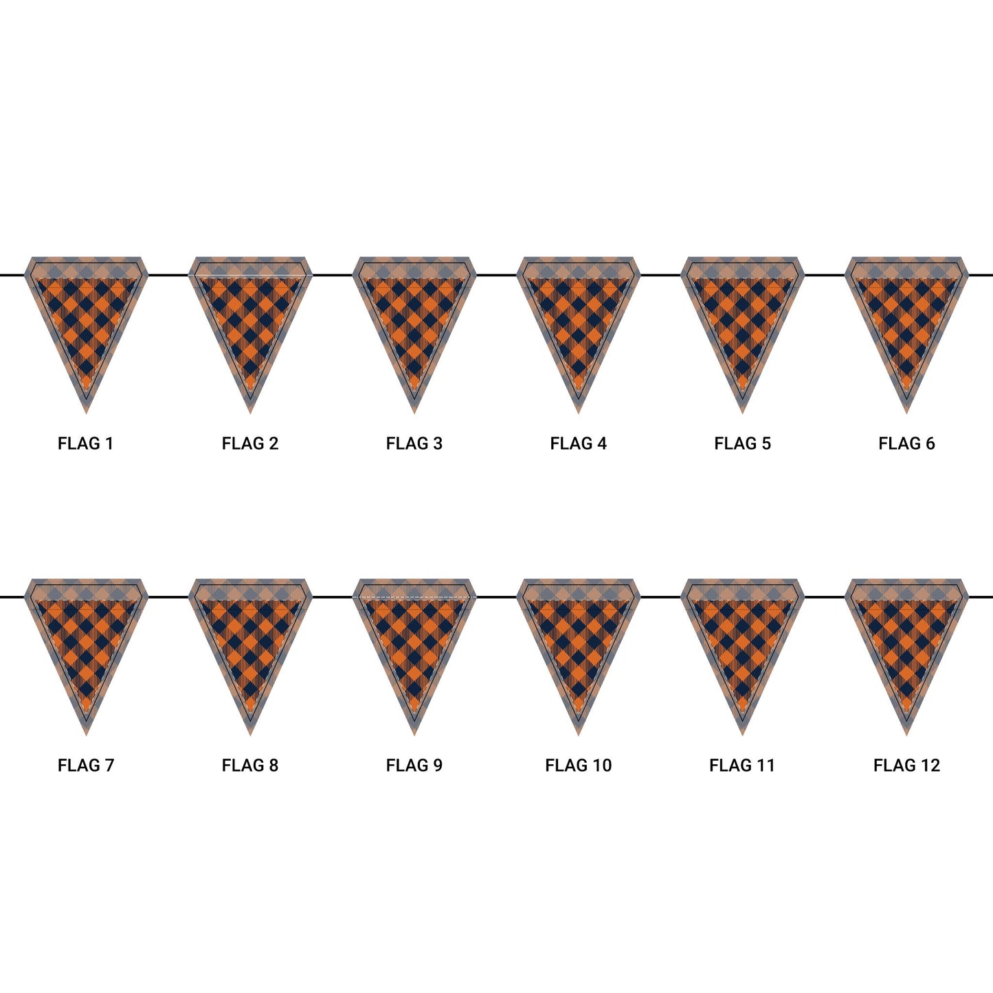 Flag Garland | Auburn, Alabama | Gingham