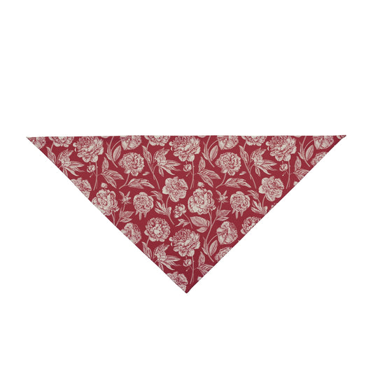 Pet Bandana | Maroon & White | Peony