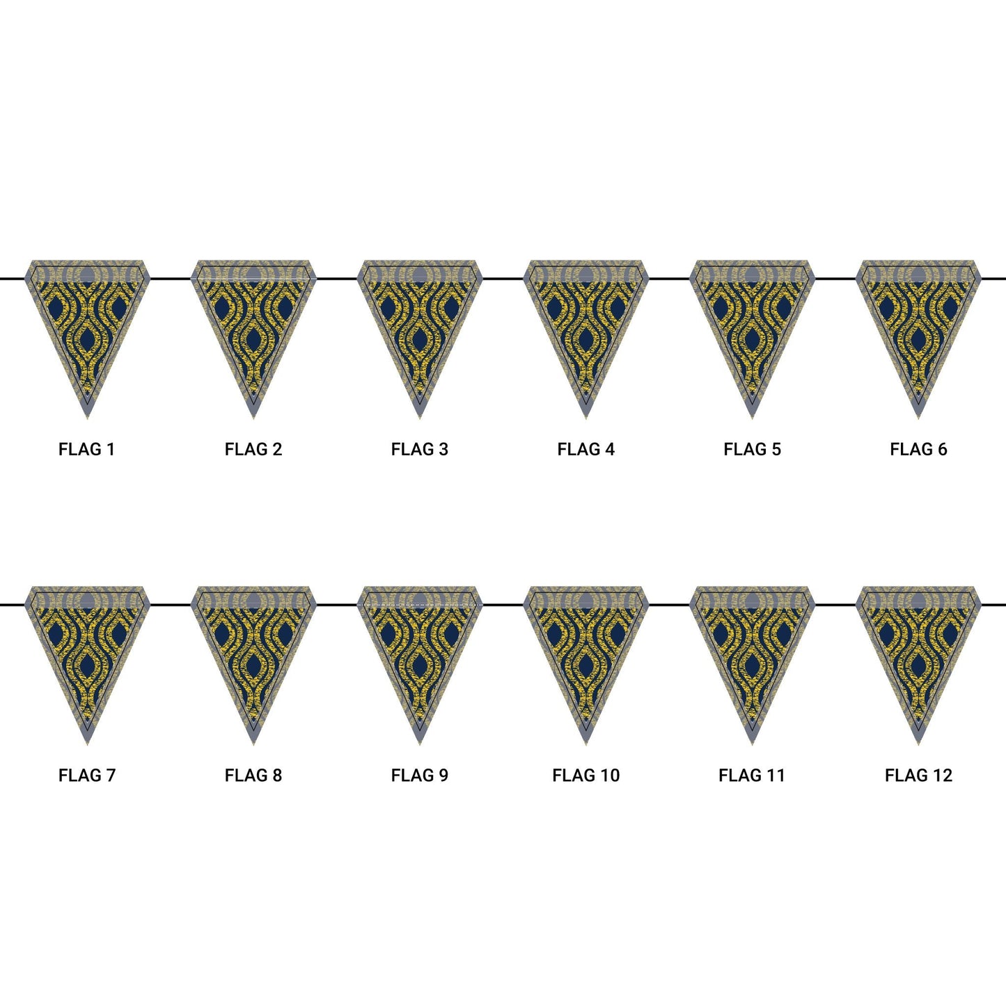 Flag Garland | Yellow & Blue | Ogee