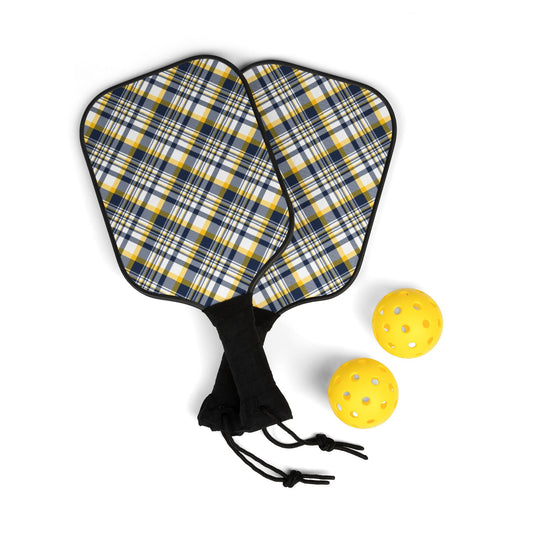 Pickleball Paddle Kit | Yellow & Blue | Tartan