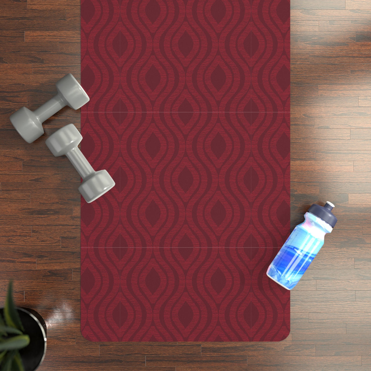 Yoga Mat | Maroon & White | Ogee