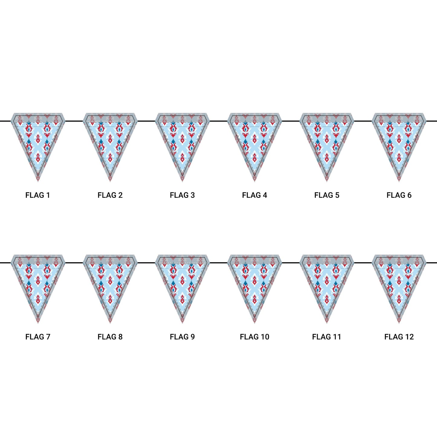 Flag Garland | Oxford, Mississippi | Ikat