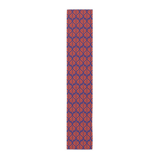 Table Runner | Bright Blue & Orange | Palm